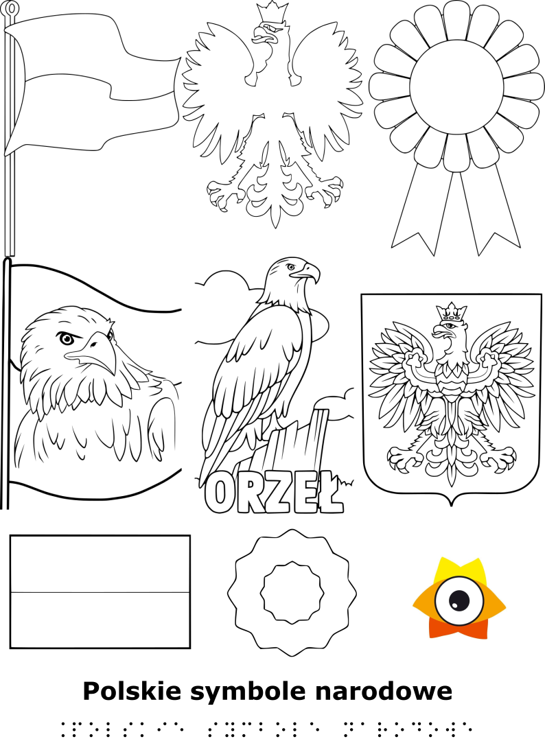 Polskie symbole narodowe w grafice wypukłej